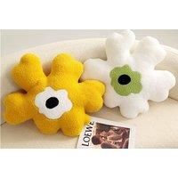 Flower Shaped Plush Throw Pillow - 5 Colours - Grey