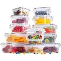 Tupperware-Inspired Transparent Kitchen Containers - Pack Of 12 Or 24