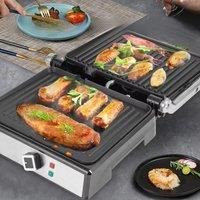 PBOBP New Sandwich Maker Breakfast Machine Barbecue Roast Intestinal Hamburger Panini Machine Steak
