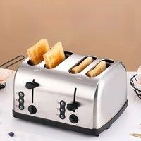 PBOBP High Quality Household Multifunctional Stainless Steel 2 slices/4 slices Toaster Automatic