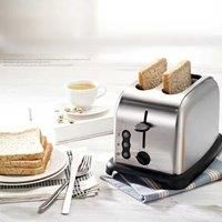 PBOBP Toaster Full Stainless Steel Toaster 4Slice Long Extra-Wide Slots with Removable Tray