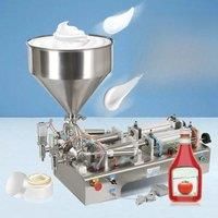PBOBP Table Model Dual Heads Pneumatic Automatic Paste Liquid Filling Machine For Tomato Hot Sauce