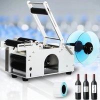 PBOBP Semi Automatic Horizontal Sticker Food Cosmetic Jar Labeling Machine for Round Bottle Applicator