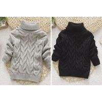 Kids' Cable Knit Long Jumper - 6 Uk Sizes & Colours! - Red