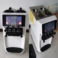 Mini Pre Cooling Function Double System Candy Color Table Top Soft Ice Cream Machine