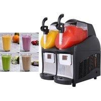 110V/220V Double Tank Smoothie Slush Machine Ice Cream Machine 300W Snow Melting Machine Commercial Smoothie Granita machine