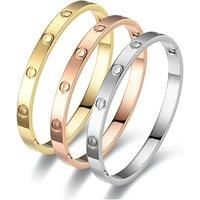 Elegant Titanium Steel Unisex Cuff Bracelet - Inspired By Cartier, Available In 3 Colours