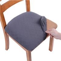 smiry Stretch Chair Seat Covers for Dining Room, Jacquard Dining 6,