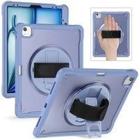 For iPad Air 13 Case 2024 PC+TPU 360 Degree Rotating Bracket with Four Corner Anti Drop Protective
