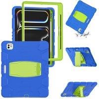 For iPad Pro 13 Case 2024 PC+Silicone Kickstand Design with Four Corner Anti Drop Protective Shell