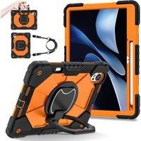 For Huawei Matepad Air12 12X 2024 Case Silicone Heavy-duty Protection Shockproof 360 Rotating Strap Handle Bracket Shell C3