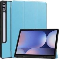 For Samsung Galaxy Tab S10 Plus Case 12.4" Auto-sleep/Wake Up Function Standing Angle Drop-proof Protective Shell With Pen Solt