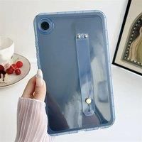 For Samsung Galaxy Tab A8 2021 Case TPU Shockproof Back Cover Wrist Strap Protective Shell for