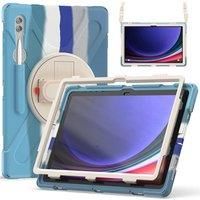 For Samsung Galaxy Tab S10 S9 S8 Ultra Case 14.6" Silicon 360 Rotating Bracket with Four Corner