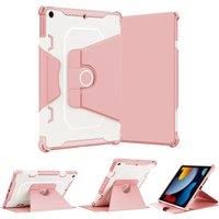 For iPad 10.2 Case PC+TPU Tablet Case for iPad 9th 8th 7th 10.2" Cover 360 Degree Rotation