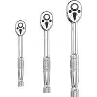 LAOA 1pc Quick Bi-Directional Ratchet Wrench CRV 1/4 3/8 1/2 Socket Wrench Auto Motorcycle Repair Tools