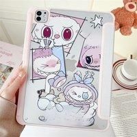 PU Leather Case for iPad 5th 6th Gen 9.7inch Model A1822/A1823/A1893/A1954 Y-Stand Cover with Pen