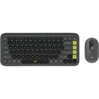 Logitech POP ICON COMBO Keyboard and mouse set, Wireless keyboard and mouse set, Dual-mode