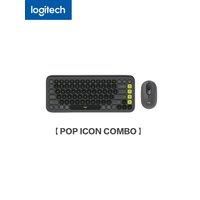 Logitech POP ICON COMBO Keyboard and mouse set, wireless keyboard and mouse set, dual-mode connection, custom keys, three-device