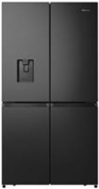 Hisense RQ758N4SWF1 Free Standing American Fridge Freezer in Black / Stainless Steel