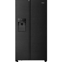 HISENSE RS694N4TFE American-Style Fridge Freezer - Black Stainless Steel, Stainless Steel