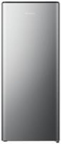 Hisense RR220D4BDE 52cm Freestanding Retro Fridge - 149-litre capacity - Auto Defrost - Wine Rack - Silver - E Rated, H128 x W51.9 x D51.3