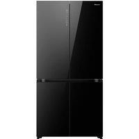 HISENSE RQ768N4GBE Fridge Freezer - Black, Black