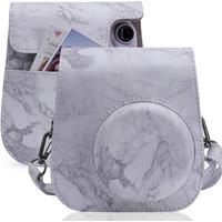 Marble PU Leather Bag For FUJIFILM instax mini 11 / 9 / 8 Camera Full Body Protective Shell Case
