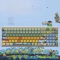 Lofree 100 Keys Tri-Mode Mechanical Keyboard Hot-Swappable PBT Keycaps MX Red Switches Wireless