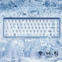 LOFREE 1% Transparent Mechanical Keyboard Tri-Mode Wireless Hot-Swappable RGB Backlit PBT Keycaps