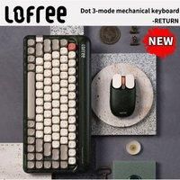 Lofree Wireless 2.4G Bluetooth 3-model Mechanical Keyboard Mouse Set 84-keys for Laptop&Computer IPad Multi-platform Keycap