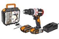 WORX WX354 SLAMMER 18 V (20 V MAX) Brushless 60Nm Combi Drill 2 x 2.0 Ah Batteries