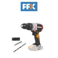 WORX WX354 20V Cordless Brushless Combi Impact Slammer Hammer Drill Bare Unit