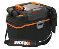 WORX WX031.9 18V (20V MAX) Cordless Compact Wet/Dry Vacuum Cleaner, Black & WA3880 18V (20V MAX) Fast 1 Hour Charger