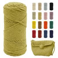 Uiopa Macrame Cord Polyester Macrame Cotton Yarn for 2mm x 140m, Green