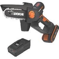 Worx WG325E 20V 1 x 2.0Ah Lithium PowerShare Brushless Cordless 12cm Chainsaw (186HA)