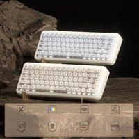Akko YU01 Resin Mechanical Keyboard Support VIA 65% RGB Backlit Hot-swappable BT5.0/2.4G Wireless &