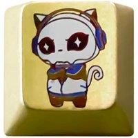 Akko 8th Anniversary Keycap Titanium Alloy Artisan Keycap 1u OEM Profile Keycap for Mechanical