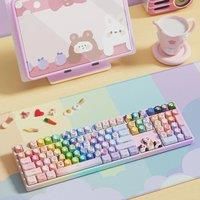 Akko Kitty Paws Keycap Set 142 Keys MAO Profile PBT Dye-sublimation Keycaps for 61/68/75/87/98/108