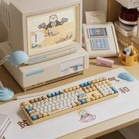Akko MOG Profile Keycap Set 138 Keys Otter Hustle Theme PBT Dye-Sublimation Keycap for ANSI Layout MX Switch Mechanical Keyboard