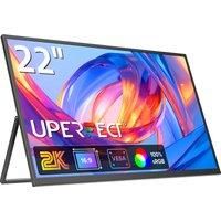 UPERFECT 22" 2K Portable Monitor w/VESA & 180Adjustable Stand 2560 * 1440 QHD FreeSync IPS HDR