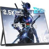 UPERFECT 16" 2.5K 240Hz Portable Gaming Monitor Laptop Display With Adjustable Stand Type-C HDMI IPS Eye Care External Screen