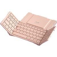 B.O.W HB166 Collapsible wireless Bluetooth keyboard with 81 keys, compact and portable, with numeric keys, rechargeable.