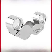 Magnifying glass identifies special jewelry Folding portable high magnification HD antiques Silver