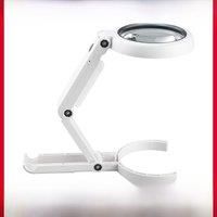 Desktop magnifying glass with lamp, circuit board, stand type watch repair tool, mobile phone watch, elderly reading, hd