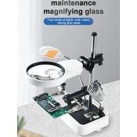 Desktop magnifying glass, repair circuit board, mobile phone, clock, with light, LED welding work, soldering station, PCB