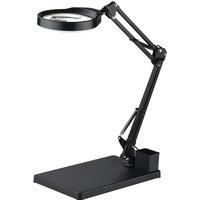 Desktop Magnifying Glass Workbench with LED Light Welding Stand for Mobile Phone Circuit Board Repair Engraving Desktop Lamp