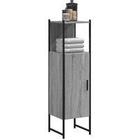 Berkfield Home Bathroom Cabinet Grey Sonoma 33x33x120.5 cm Engineered Wood