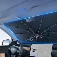 Car sunshade windshield curtain car sun protector with endable handle windshield sun shade car