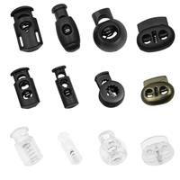 YuCool Stoppers Sliding Cord Fastener,Plastic Spring Cord Locks,Black